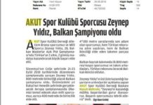 Zeynep Yıldız Balkan Şampiyonu Oldu
