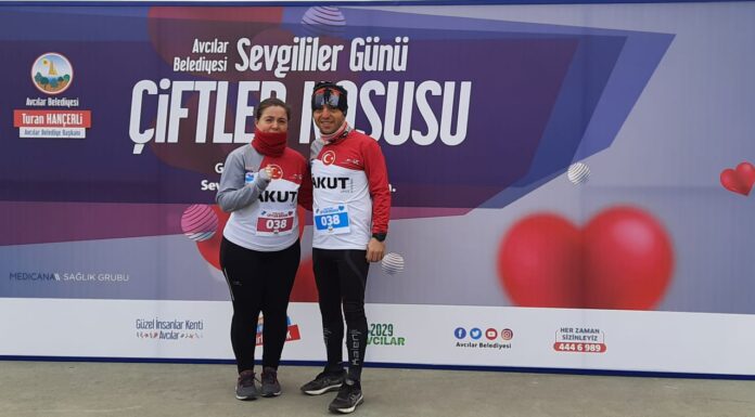 Sporcularımız 14 Şubat Sevgililer Günü Çiftler Koşusu’nda