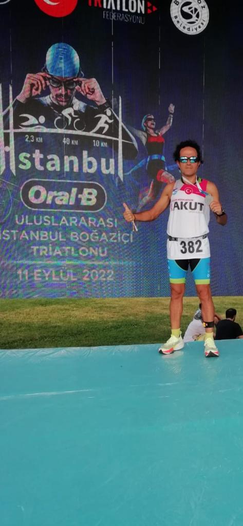 Sporcumuz İbrahim Çöp İstanbul Triatlon’unda