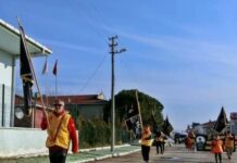 AKUT Spor Kulübü Sporcusu Sezgin Oturmaz 18 Mart Çanakkale zaferi kutlamalarında.