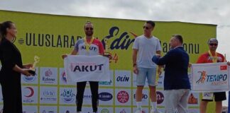 Sporcumuz Aydın Özkan Edirne de Kürsüde